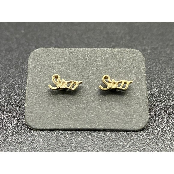 Gold Tone Star Stud Earrings - Picture 1 of 3